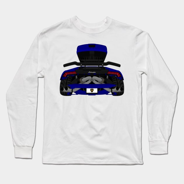 HURACAN NAVY Long Sleeve T-Shirt by VENZ0LIC